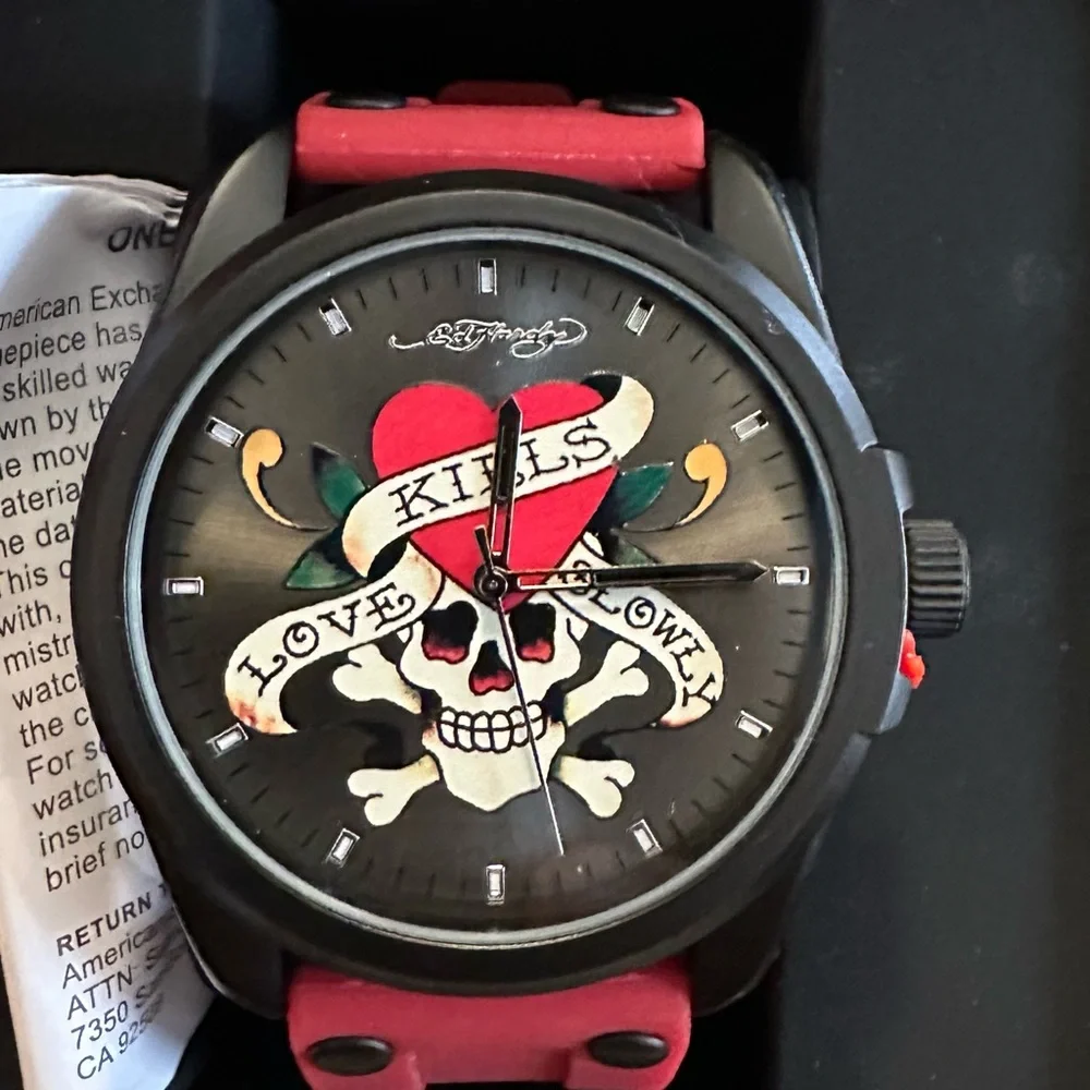 EdHardy skull watch. Men’s but unisex new in box